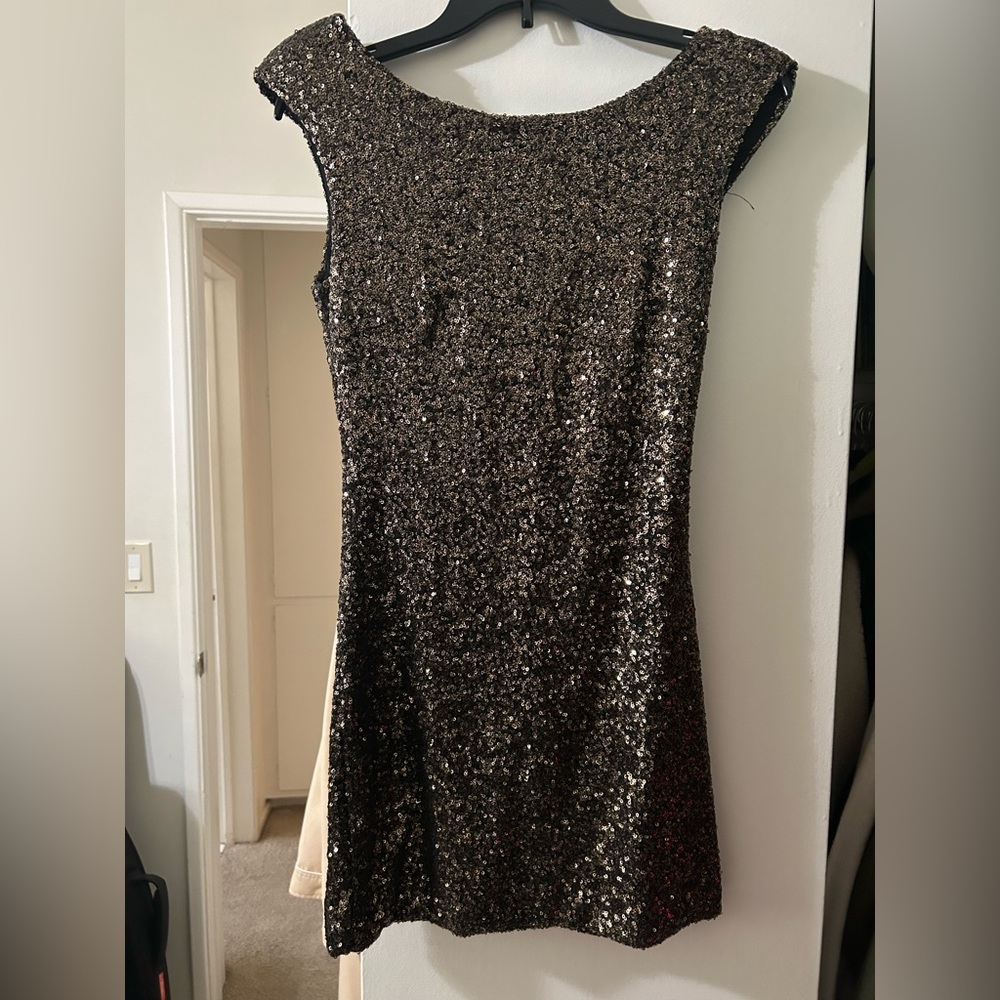 MINKPINK Rosegold Sequin Mini Dress